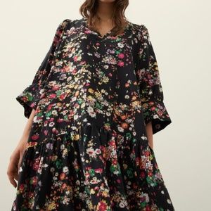HM floral calf length oversized dress